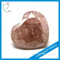 Hot sale low price coffee heart shape raw stone cubic zirconia